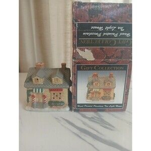 Vintage Gift Collection Handpainted Tea Light House Barber Shop